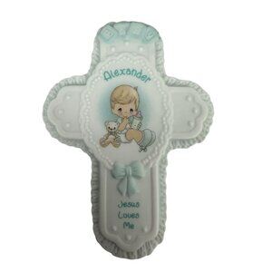 Precious Moments Jesus Loves Me Personalized Cross Alexander Name Baby Gift